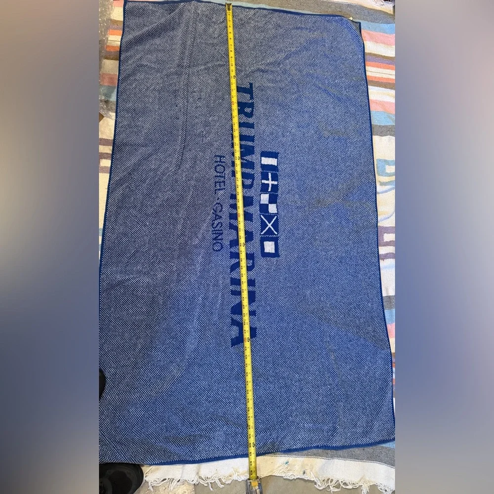 Vintage RARE Trump Marina Hotel Casino Beach towel. MAGA